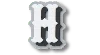 Jibbitz Varsity Ii Letter H In Silver