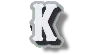 Jibbitz Varsity Ii Letter K In Brown
