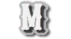 Jibbitz Varsity Ii Letter M In Multi