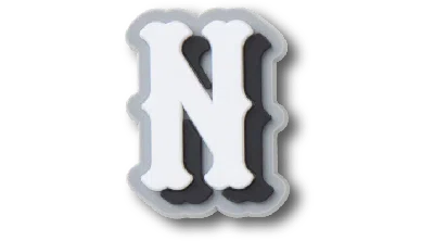 Jibbitz Varsity Ii Letter N In Silver