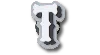Jibbitz Varsity Ii Letter T In Gray