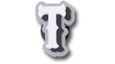 Jibbitz Varsity Ii Letter T In Gray
