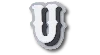 Jibbitz Varsity Ii Letter U In White