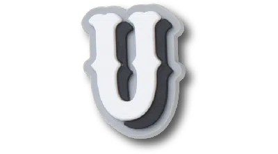 Jibbitz Varsity Ii Letter U In White
