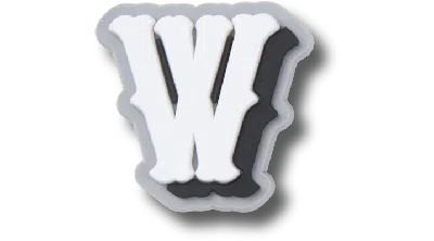 Jibbitz Varsity Ii Letter W In White