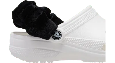 Jibbitz Velvet Backstrap Cover Scrunchie 2 Pack In Black