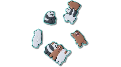 Jibbitz We Bare Bears 5 Pack In Black