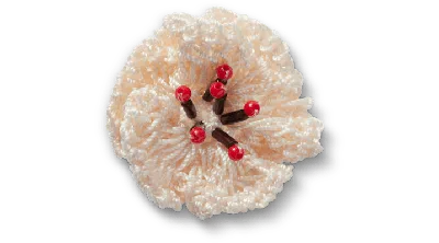 Jibbitz White Crochet Floral