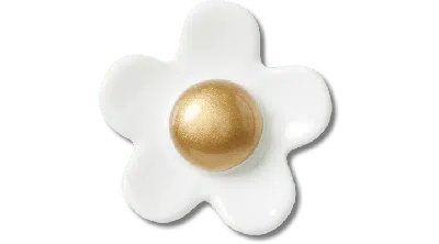 Jibbitz White Daisy With Gold Center