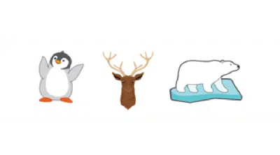 Jibbitz Winter Animals 3-pack