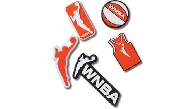 Jibbitz Wnba 5 Pack In Orange
