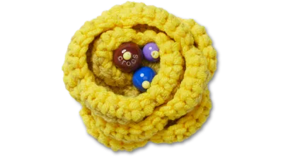 Jibbitz Yellow Crochet Floral