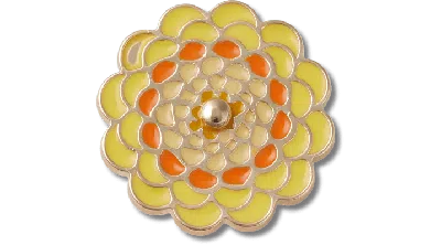 Jibbitz Yellow Spinner Flower