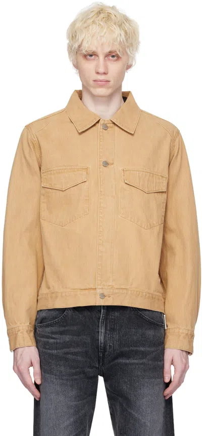 Jieda Beige Color Denim Jacket