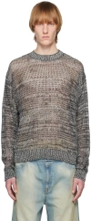 Jieda Black Oversized Sweater In Black
