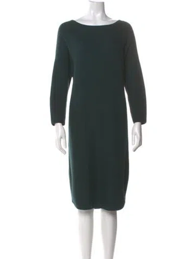 Pre-owned Jigsaw Bateau Neckline Knee-length Dress In Green