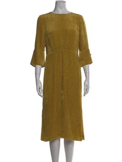Pre-owned Jigsaw Bateau Neckline Long Dress In Green