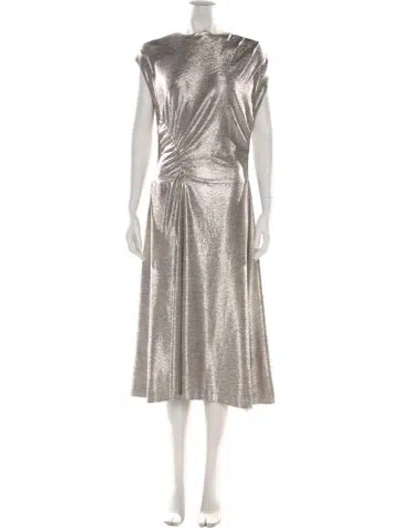 Pre-owned Jigsaw Bateau Neckline Midi Length Dress In Multi