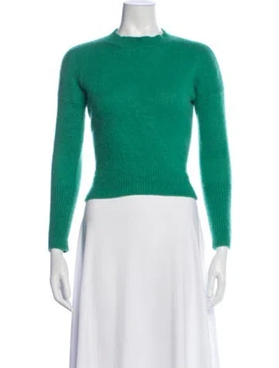 Pre-owned Jigsaw Cashmere Mock Neck Sweater In Green