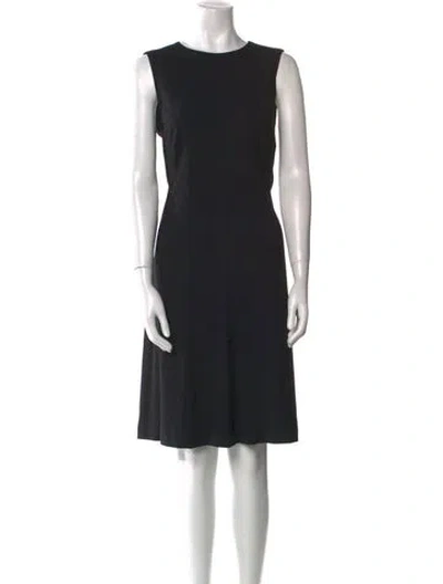 Pre-owned Jigsaw Crew Neck Knee-length Dress In Black