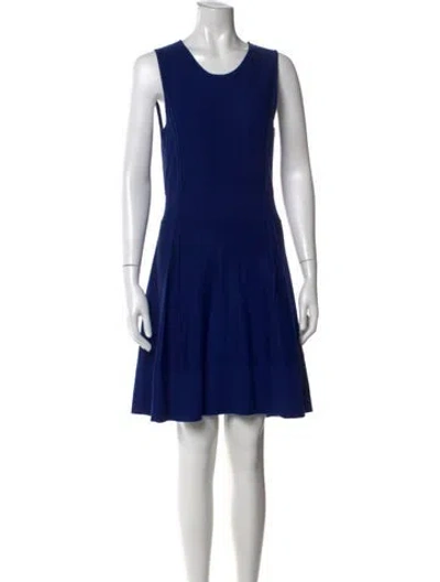 Pre-owned Jigsaw Crew Neck Knee-length Dress In Blue
