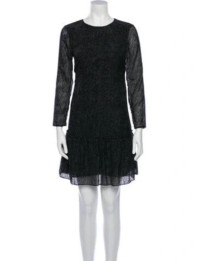 Pre-owned Jigsaw Crew Neck Mini Dress In Black