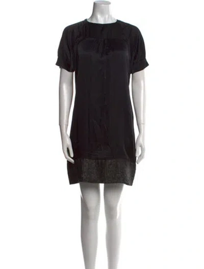 Pre-owned Jigsaw Crew Neck Mini Dress In Black