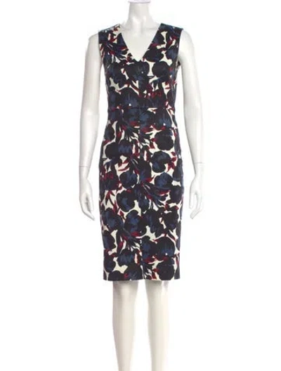 Pre-owned Jigsaw Floral Print Knee-length Dress In Multi