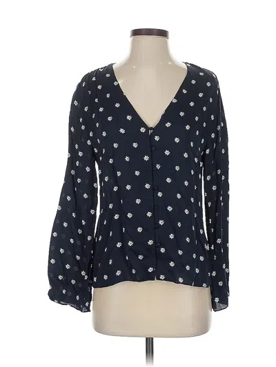 Pre-owned Jigsaw Long Sleeve Blouse In Black
