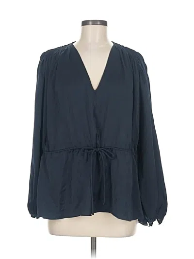 Pre-owned Jigsaw Long Sleeve Blouse In Blue