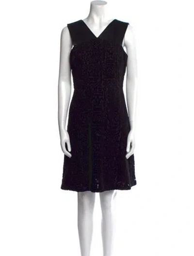 Pre-owned Jigsaw Printed Mini Dress In Black