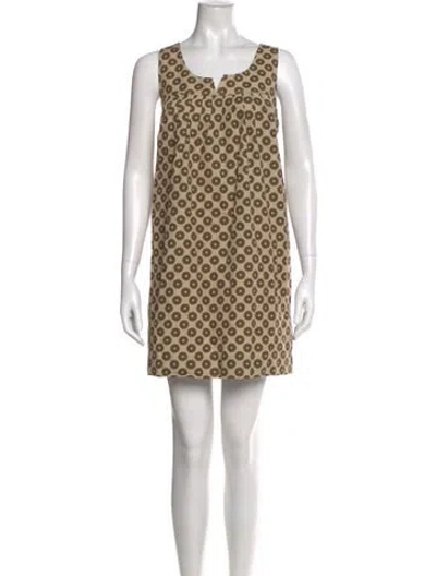 Pre-owned Jigsaw Printed Mini Dress In Neutral