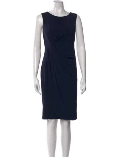 Pre-owned Jigsaw Scoop Neck Knee-length Dress In Blue