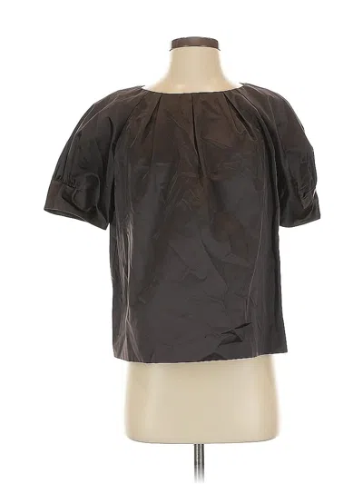 Pre-owned Jigsaw Short Sleeve Blouse In Black