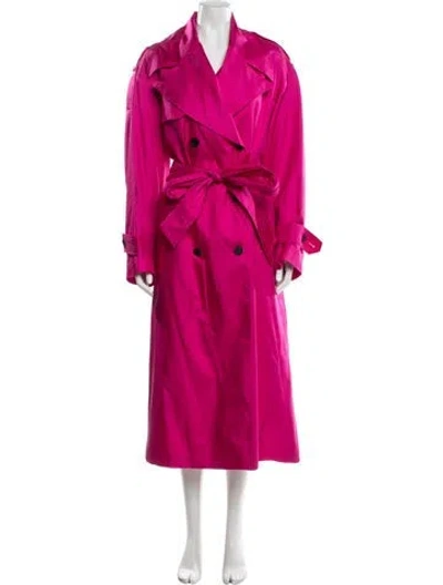 Pre-owned Jigsaw Silk Trench Coat In Pink