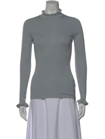 Pre-owned Jigsaw Silk Turtleneck Sweater In Gray