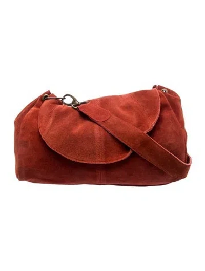 Pre-owned Jigsaw Suede Shoulder Bag In Red