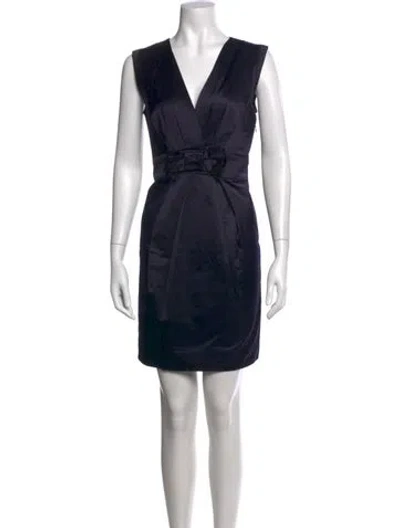 Pre-owned Jigsaw V-neck Mini Dress In Blue