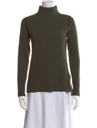 Pre-owned Jigsaw Wool Turtleneck Sweater In Green