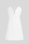 Jijil Abito Corto Bianco Metallizzato In Bianco