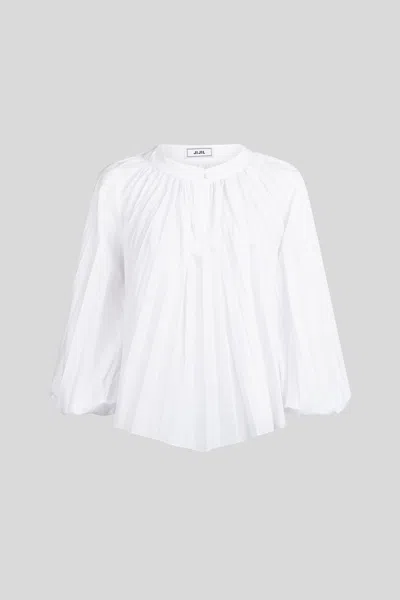 Jijil Blusa Plissettata Bianca In Bianco