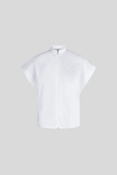 Jijil Camicia A Maniche Corte Bianca In Bianco
