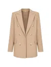 Jijil Double-breasted Blazer In Orange
