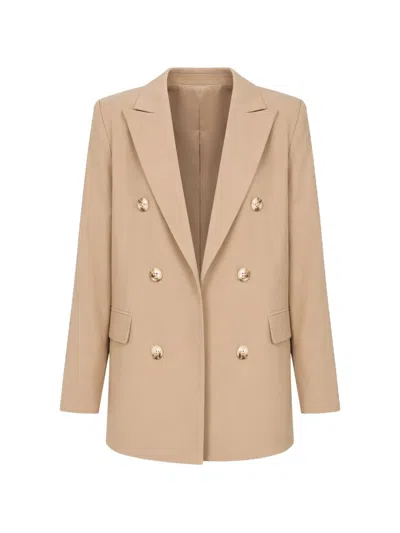 Jijil Double-breasted Blazer In Orange
