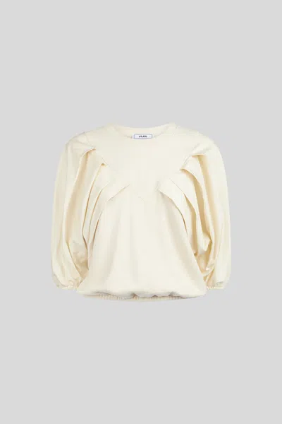 Jijil Felpa In Cotone Avorio In Bianco