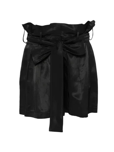 Jijil Jolie Paperbag-waist Belted Shorts In Black