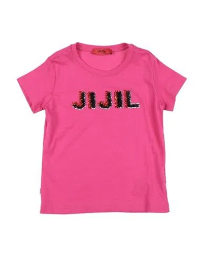 Jijil Jolie Babies'  Toddler Girl T-shirt Fuchsia Size 4 Cotton In Pink