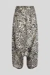Jijil Pantalone In Cotone Stampa Edera In Multicolore