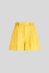 JIJIL SHORTS IN ECOPELLE GIALLI