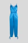 Jijil Tuta Lunga Satinata Blu Cobalto In As Shown In The Picture